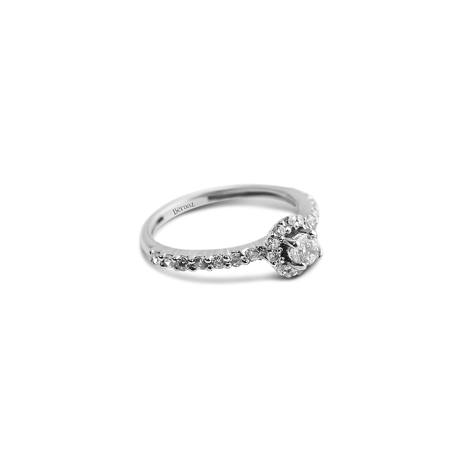 Solitaire Halo Zirconia Ring