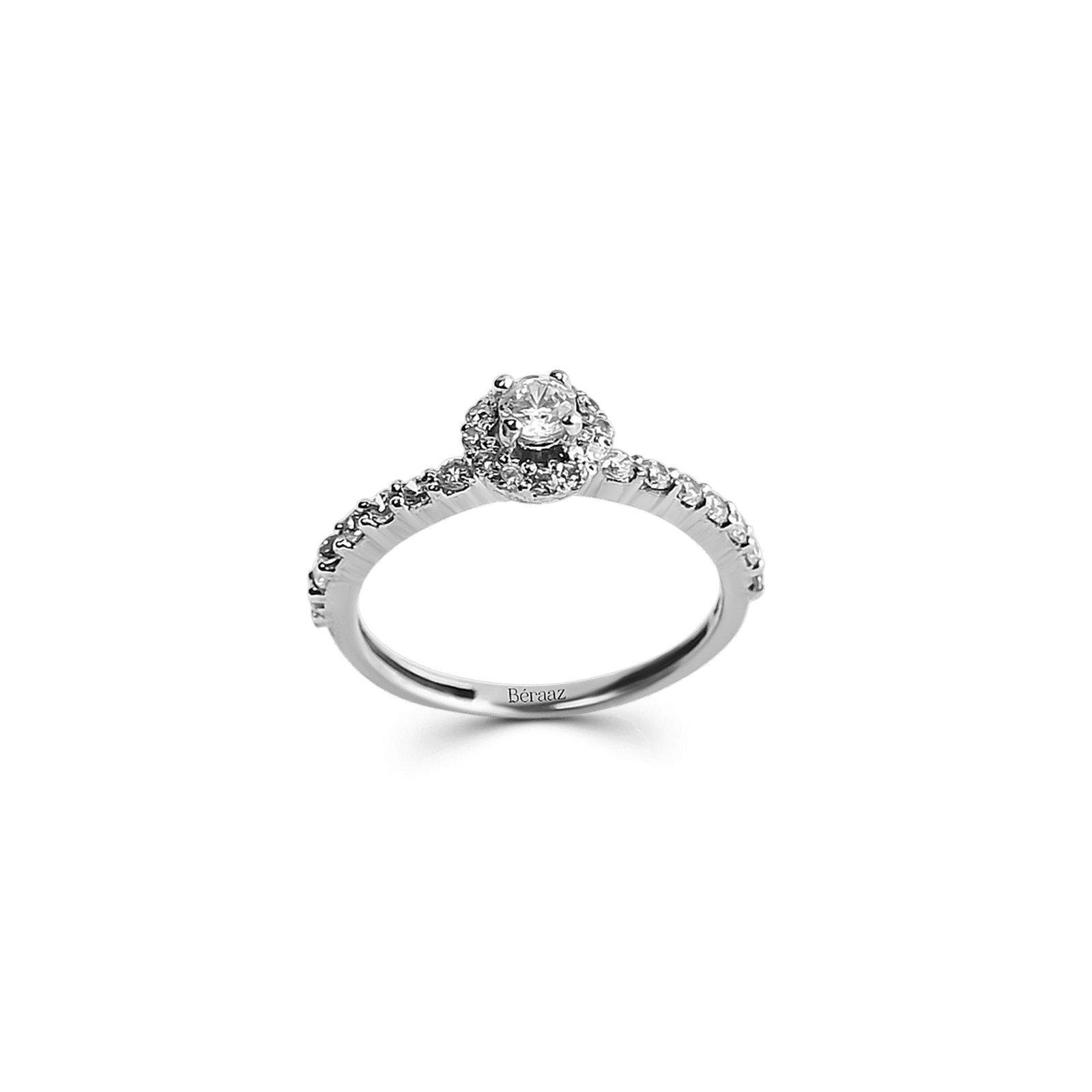 Solitaire Halo Zirconia Ring - Image 3