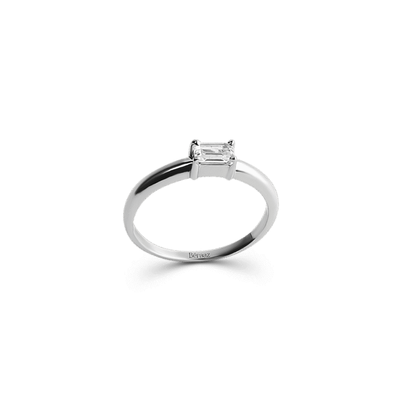 Straight Rectangle Zirconia Ring