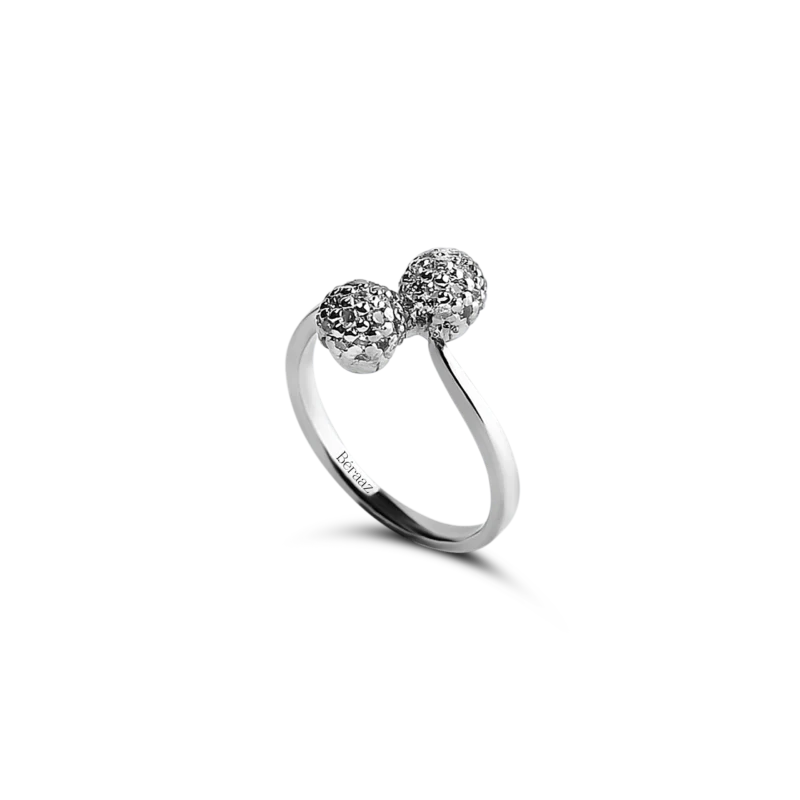 Double Twisted Ball Ring