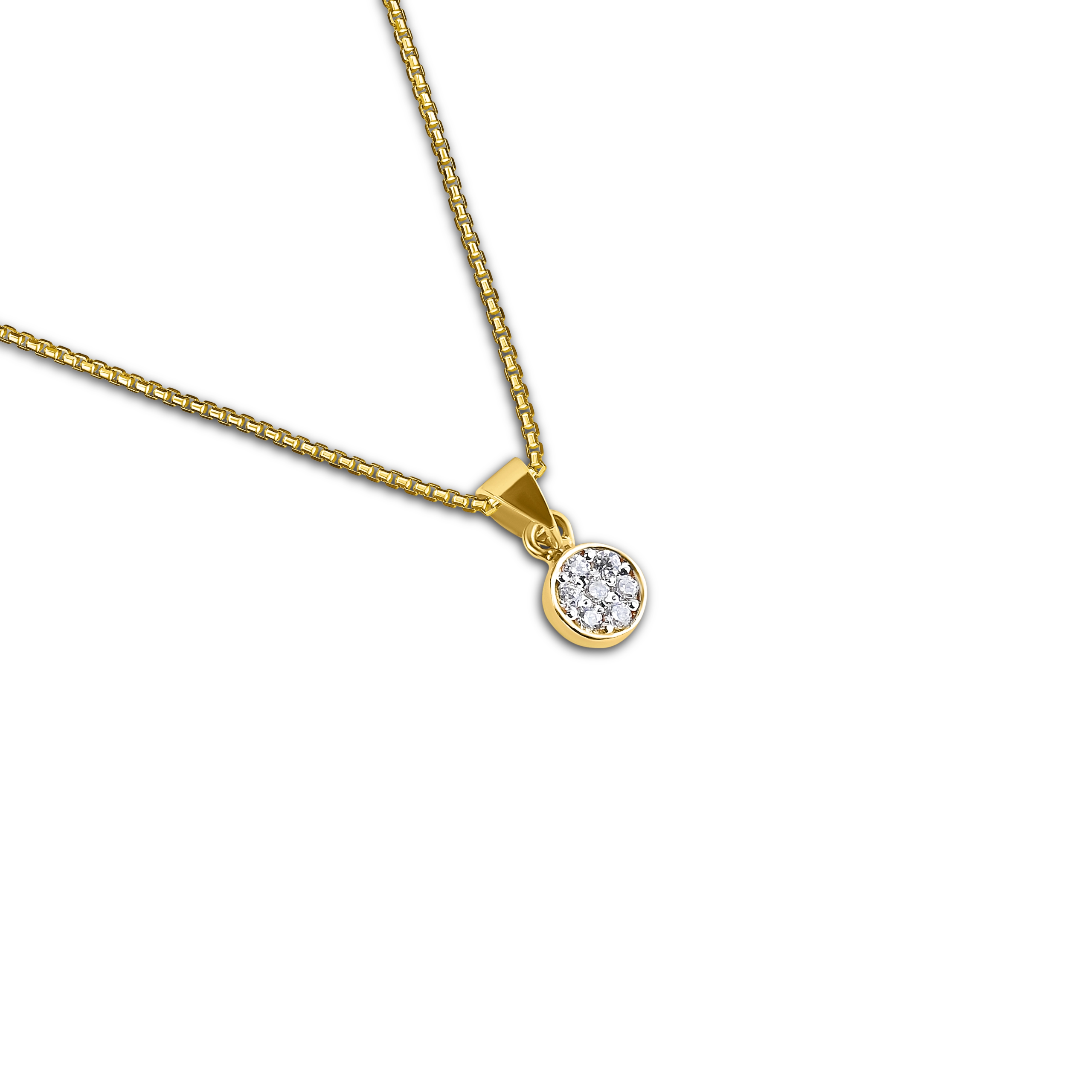 Flat Round Zircon Pendant - Image 2